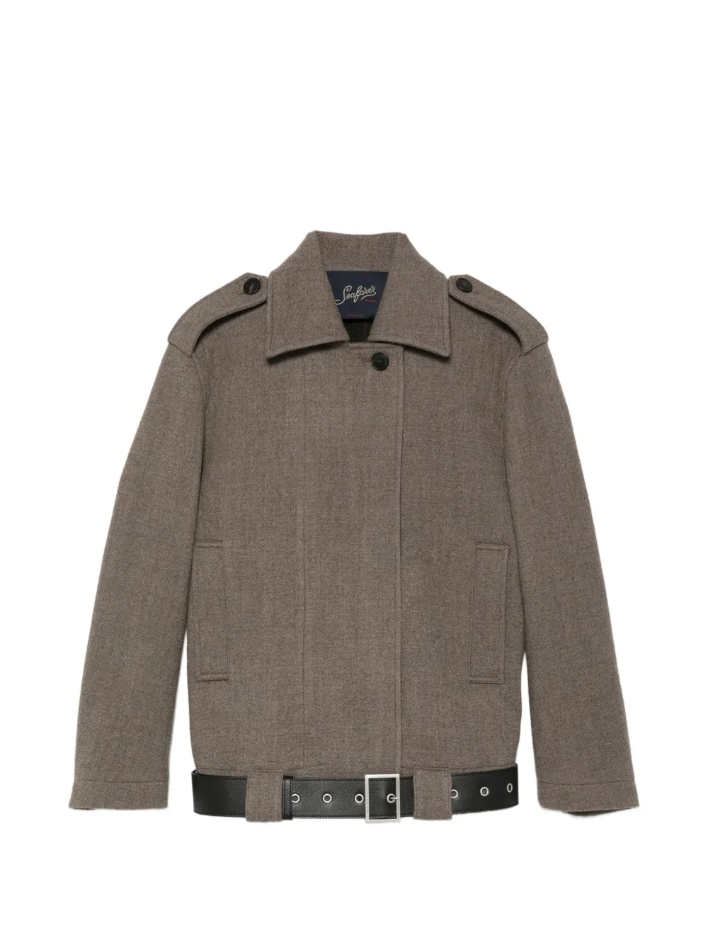 Seafarer belted epaulette jacket