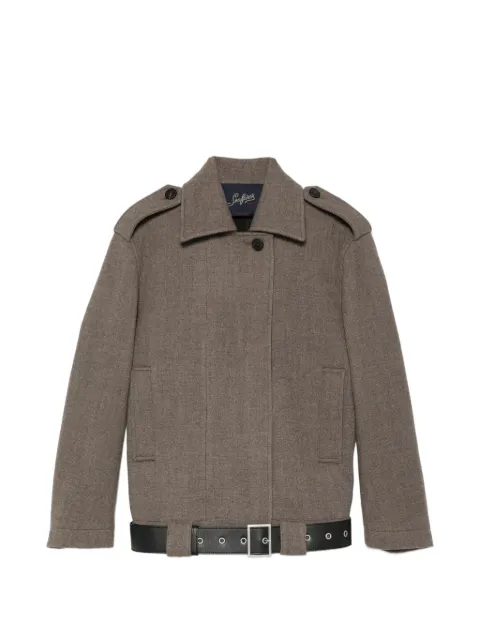Seafarer belted epaulette jacket