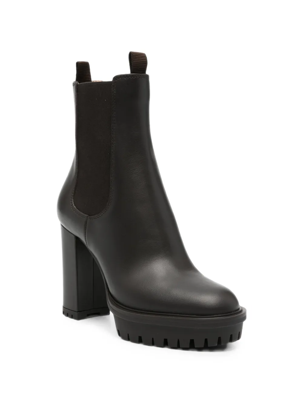 Gianvito Rossi platform leather Chelsea boots Zwart