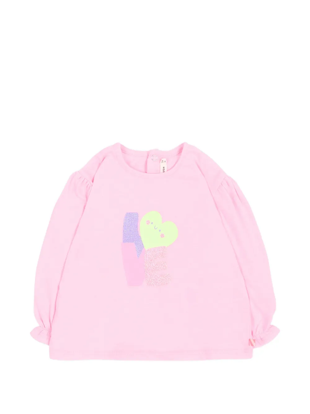 Billieblush graphic-print long-sleeve T-shirt - Rosa