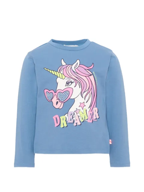 Billieblush playera manga larga con unicornio estampado