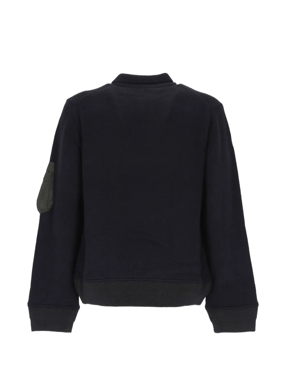sacai Wollen trui met ritszak Blauw