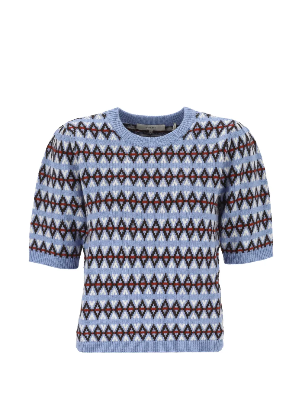 FRAME Fair Isle puff-sleeve knitwear - Blau