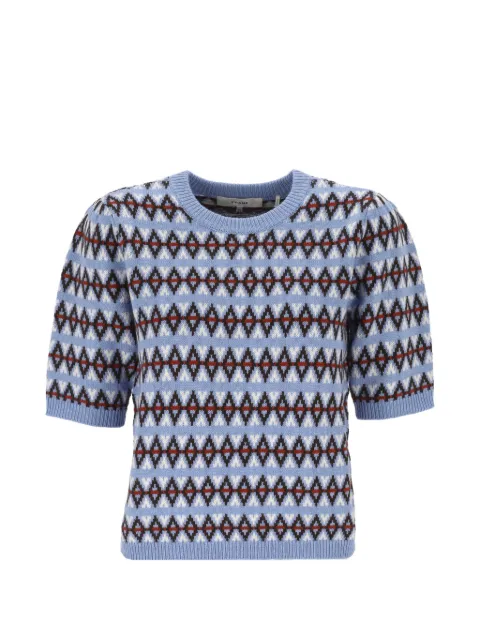 FRAME Fair Isle puff-sleeve knitwear