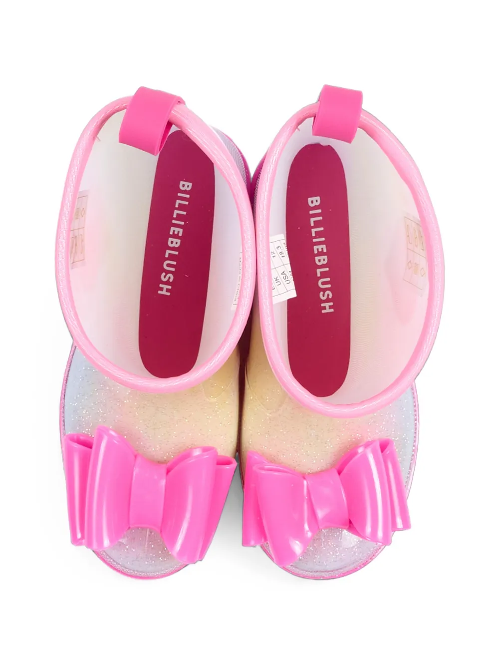 Billieblush glitter-effect bow-detail boots Wit