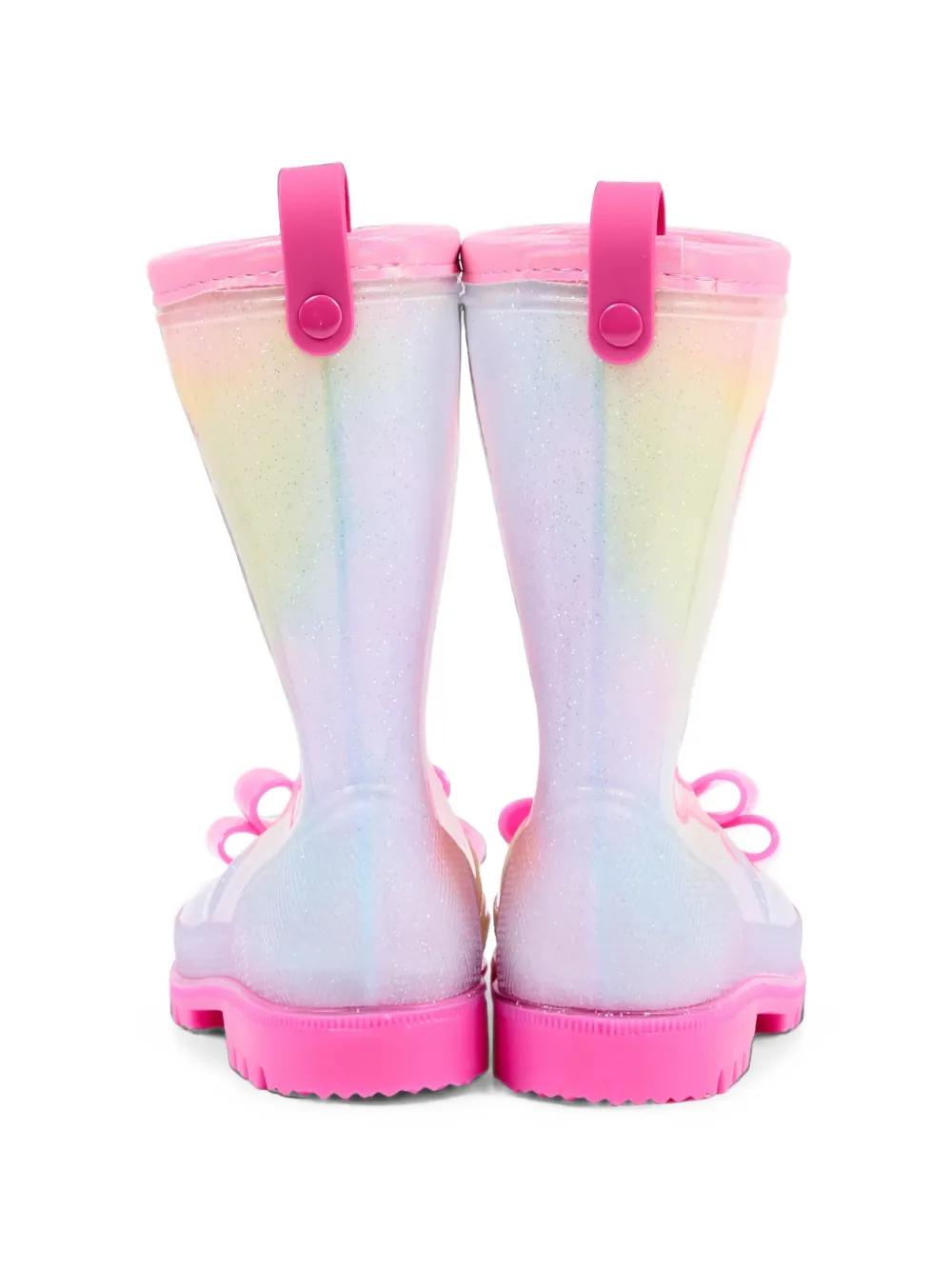 Billieblush glitter-effect bow-detail boots Wit