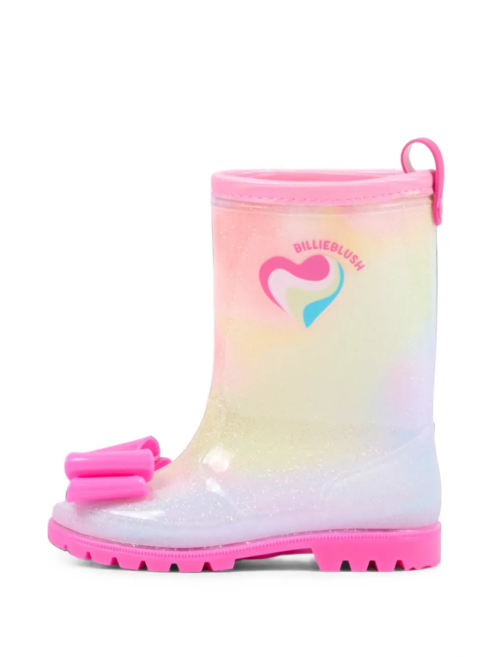 Billieblush glitter-effect bow-detail boots Wit