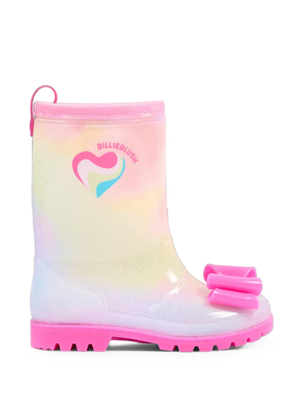 Billieblush glitter-effect bow-detail boots Wit