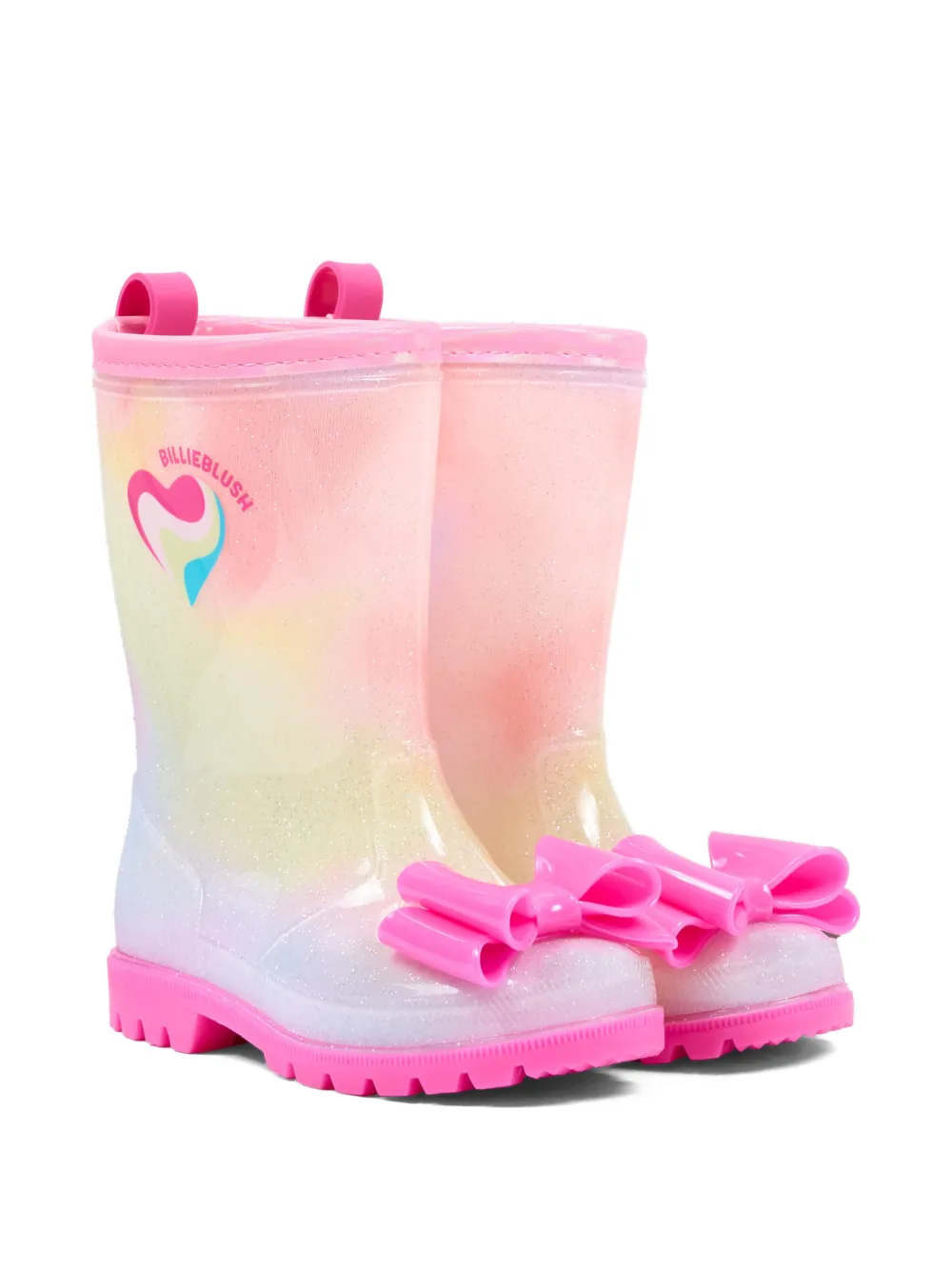Billieblush glitter-effect bow-detail boots Wit