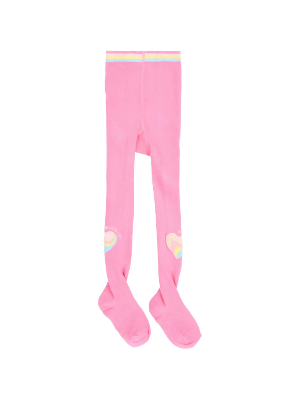 Billieblush heart-motif rainbow-striped tights - Rosa