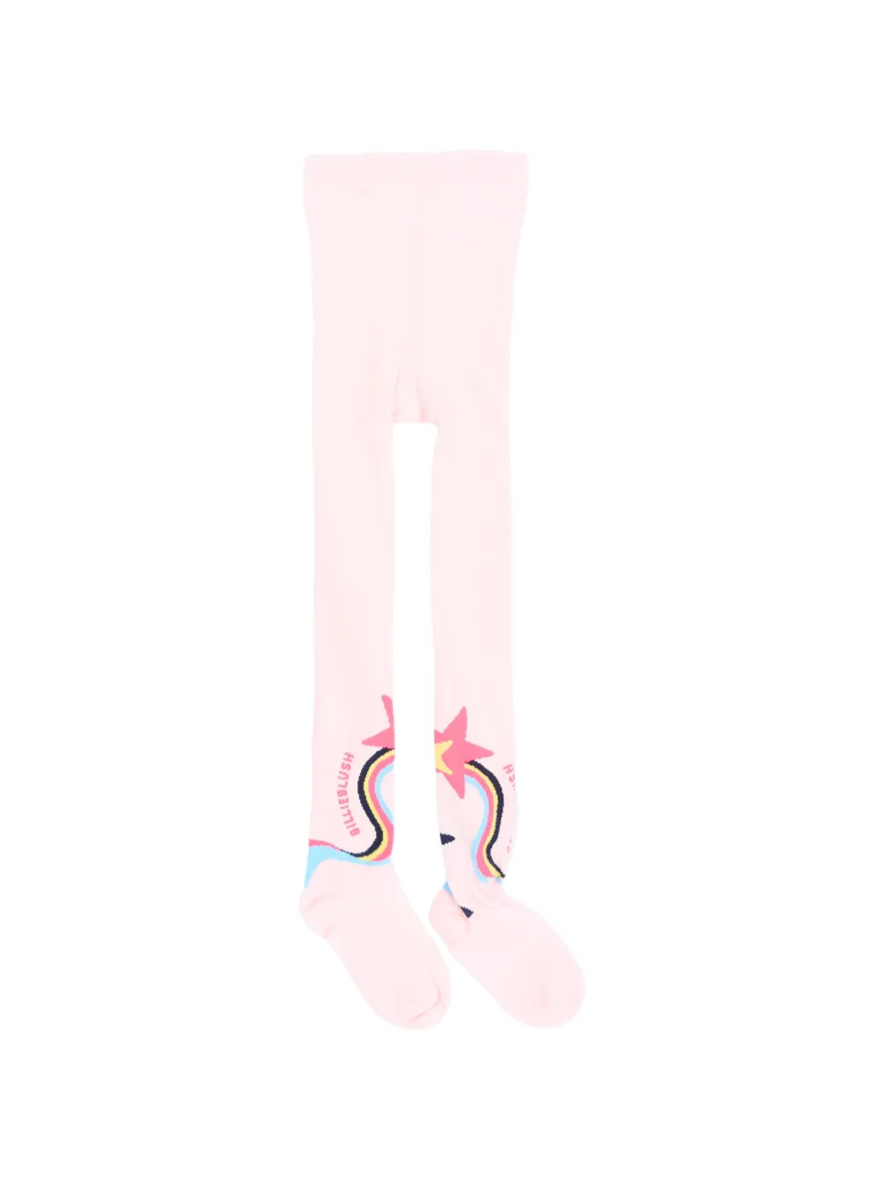 Billieblush star-print rainbow-detail tights - Rosa