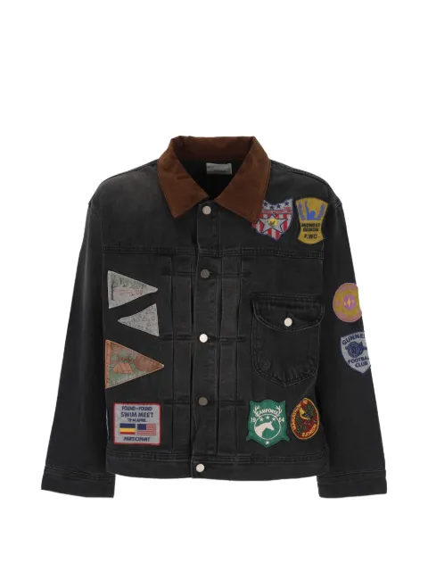 FOUND patch-detail corduroy-collar jacket