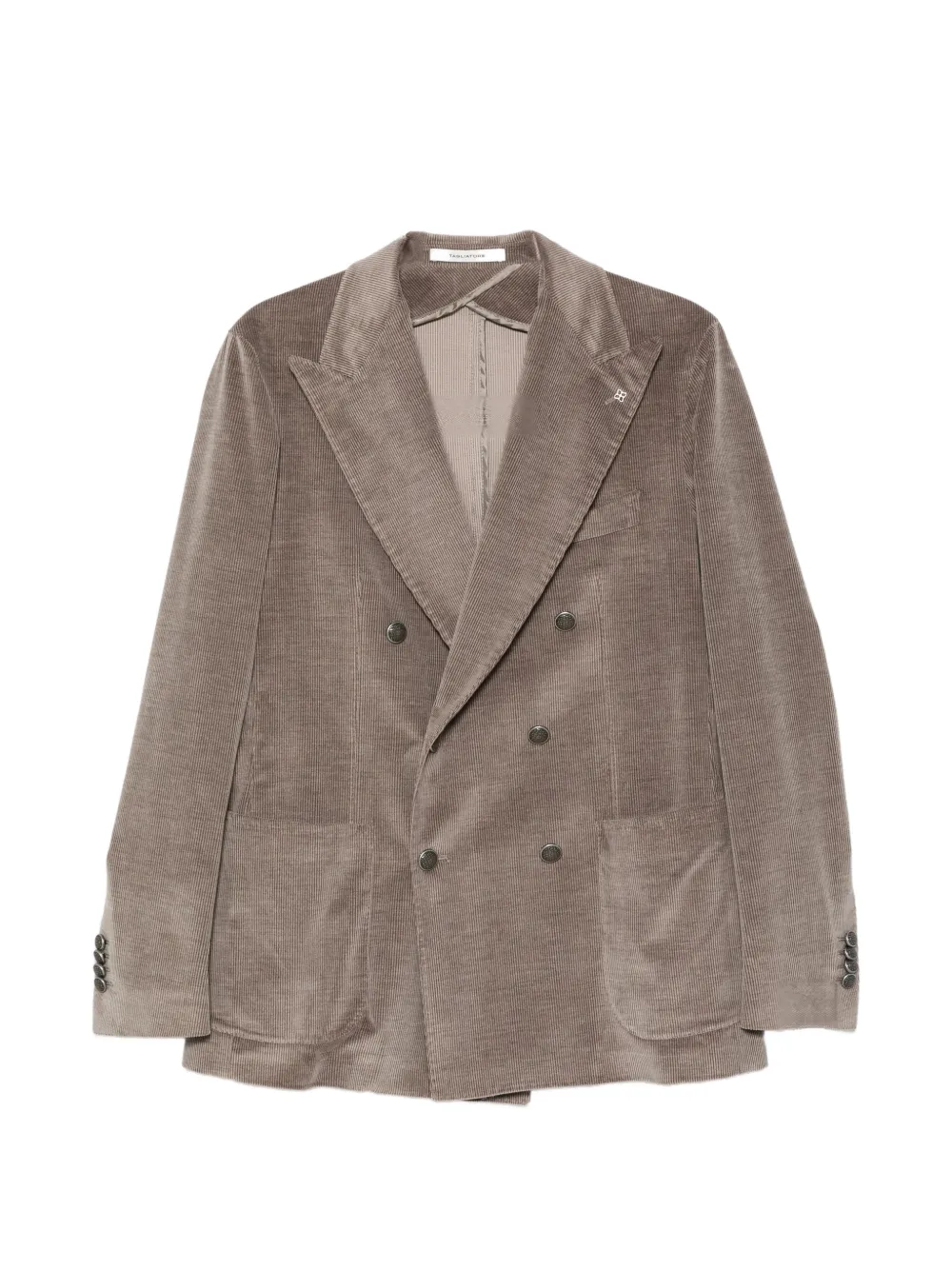 Tagliatore Giacca double-breasted corduroy jacket - Grigio