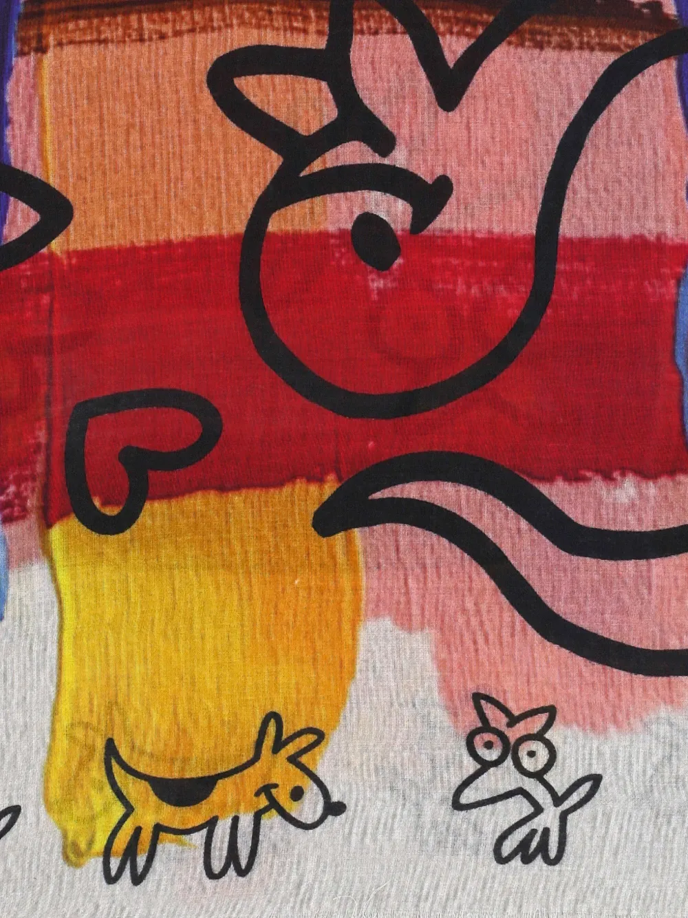 Destin Sjaal met grafische print Rood