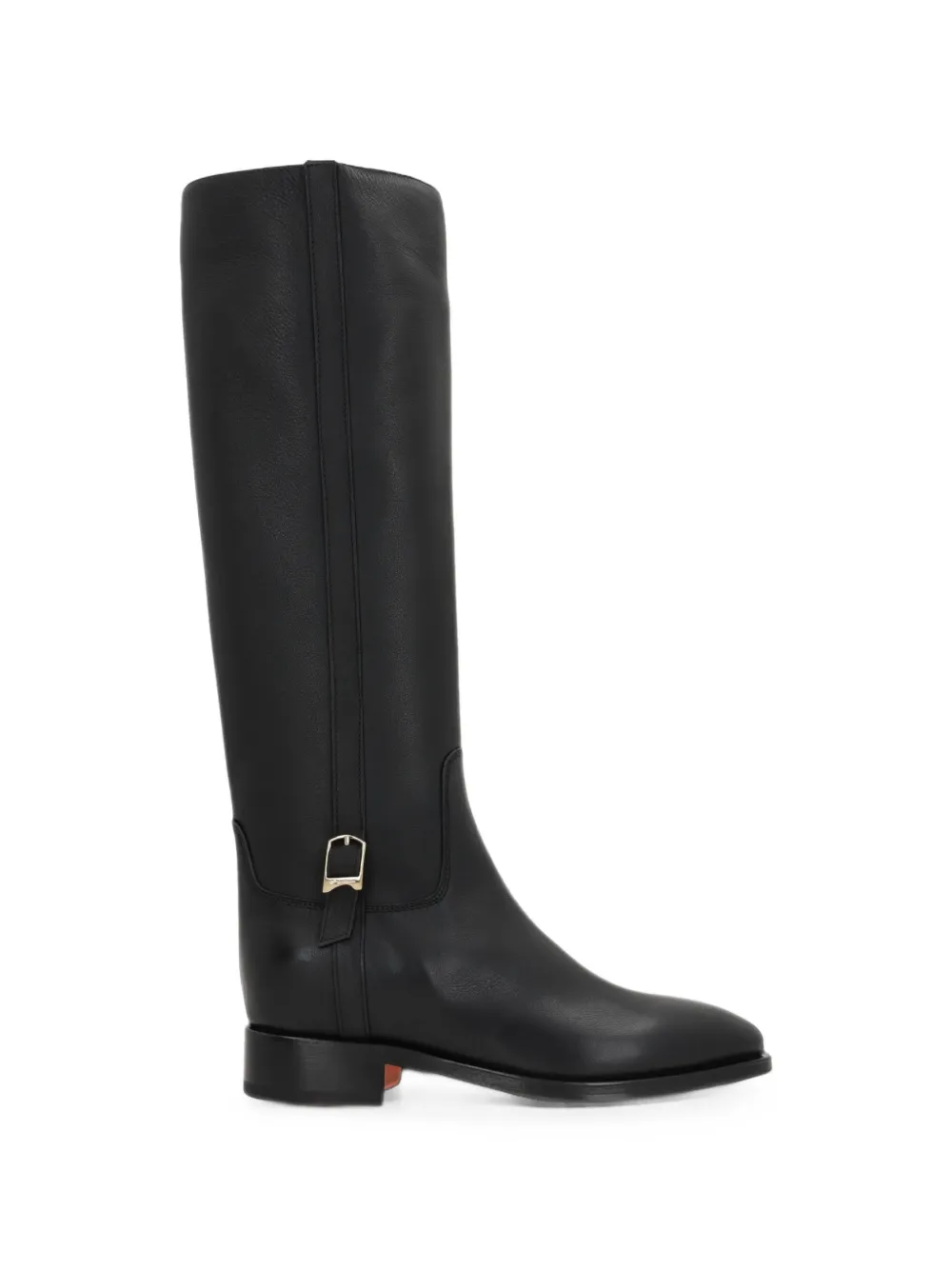 Santoni buckle-detail knee-high boots Zwart