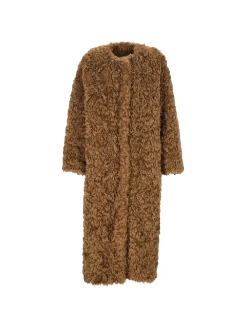 Kristina Ti faux-fur textured coat