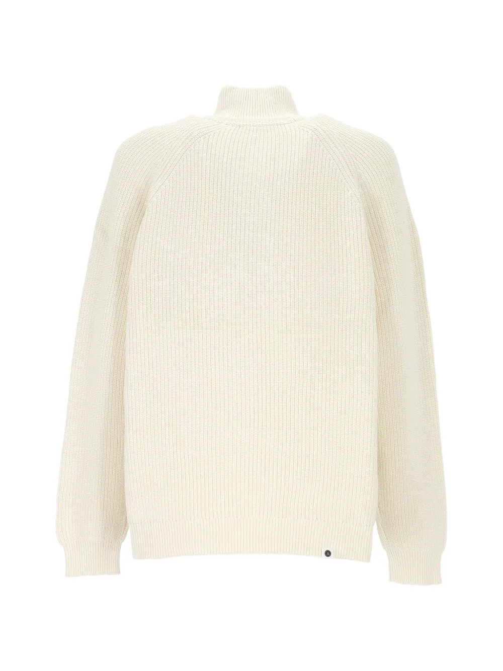 ANERKJENDT Ribgebreide trui met kwartrits Beige