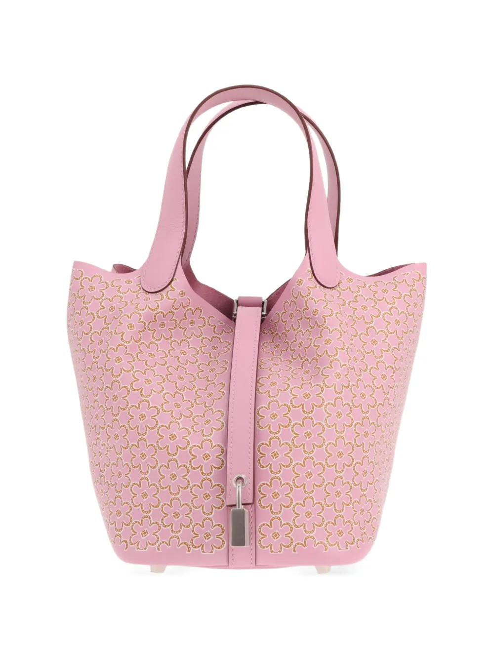 Hermès Pre-Owned sac seau Picotin Lucky Daisy - Rose Hermès Pre-Owned sac seau Picotin Lucky Daisy - Rose