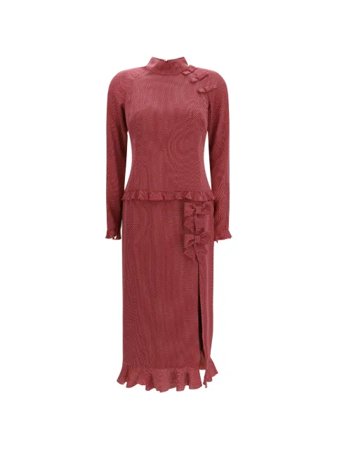 Alessandra Rich vestido midi con detalle de moño