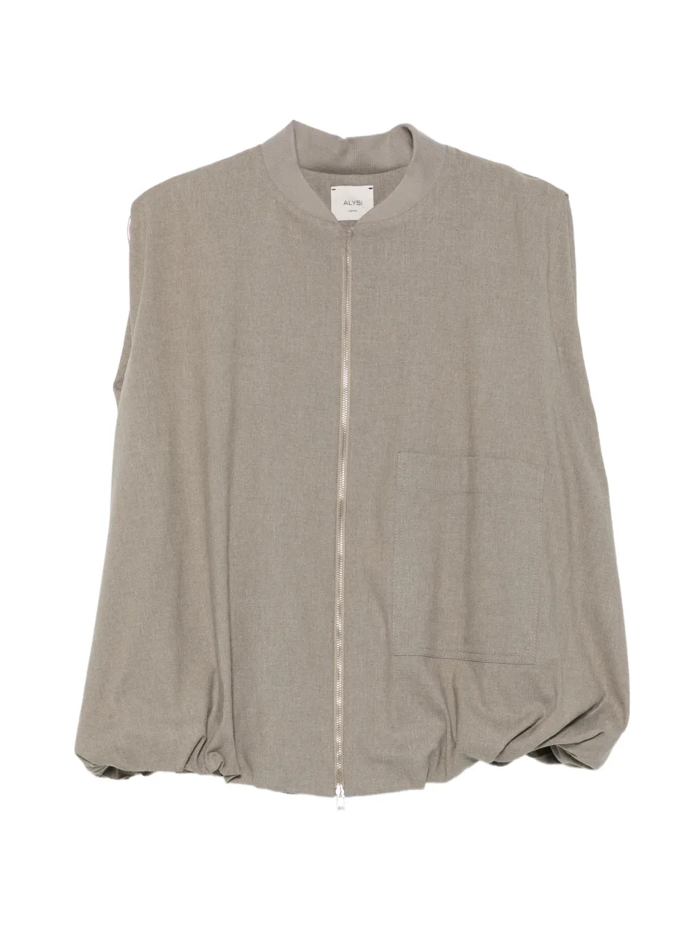 Alysi zip-up bubble-hem gilet · 42