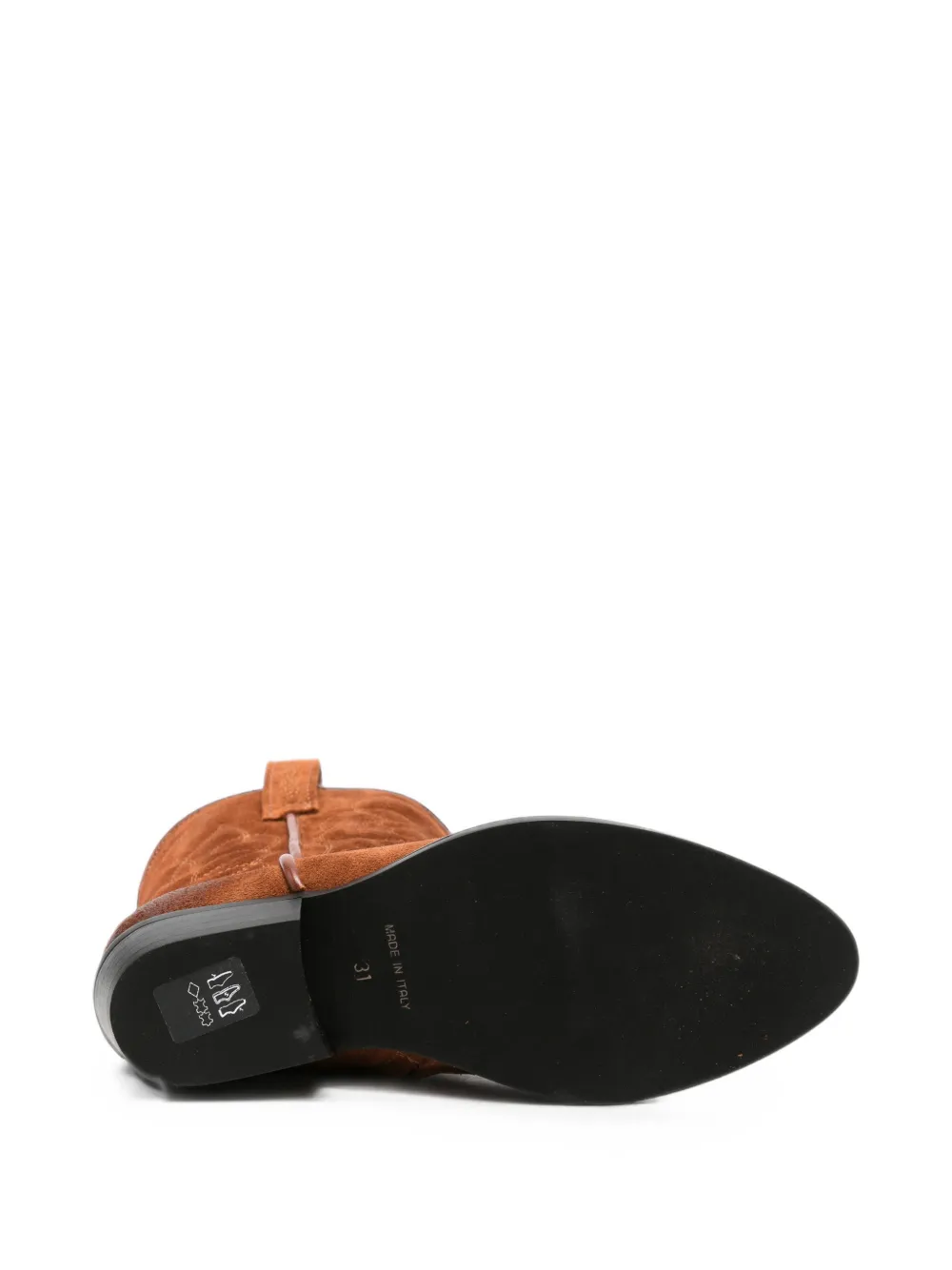 DSQUARED2 KIDS embroidered suede cowboy boots Bruin
