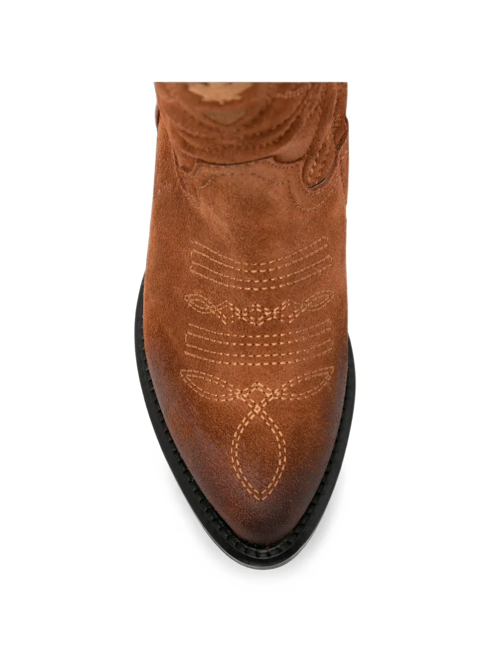 DSQUARED2 KIDS embroidered suede cowboy boots Bruin