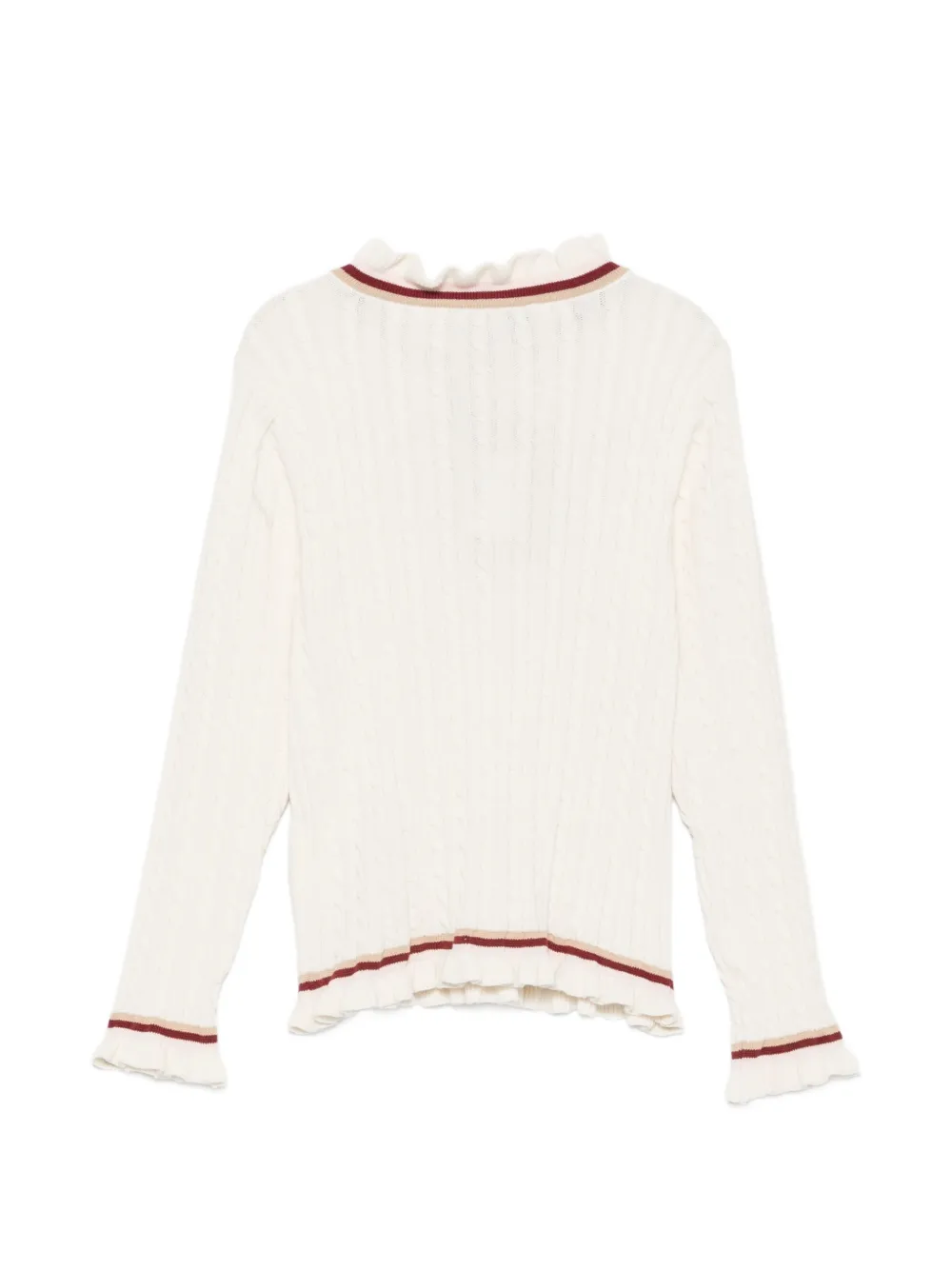 ETRO KIDS Pegasus kabelgebreide trui Beige