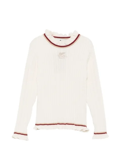 ETRO KIDS Pegasus cable-knit sweater