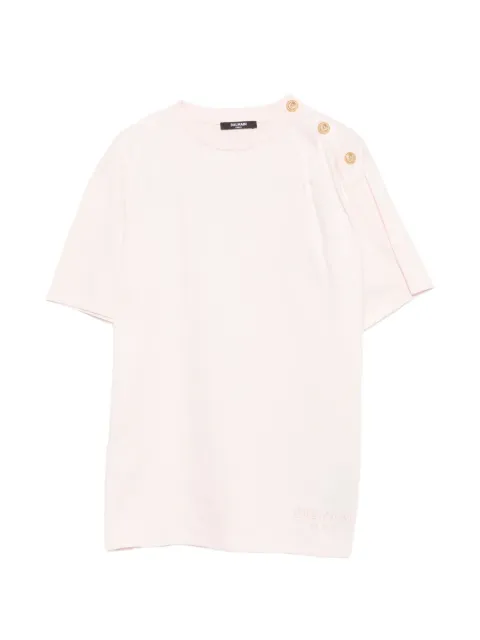 Balmain Kids camiseta con detalle de botón