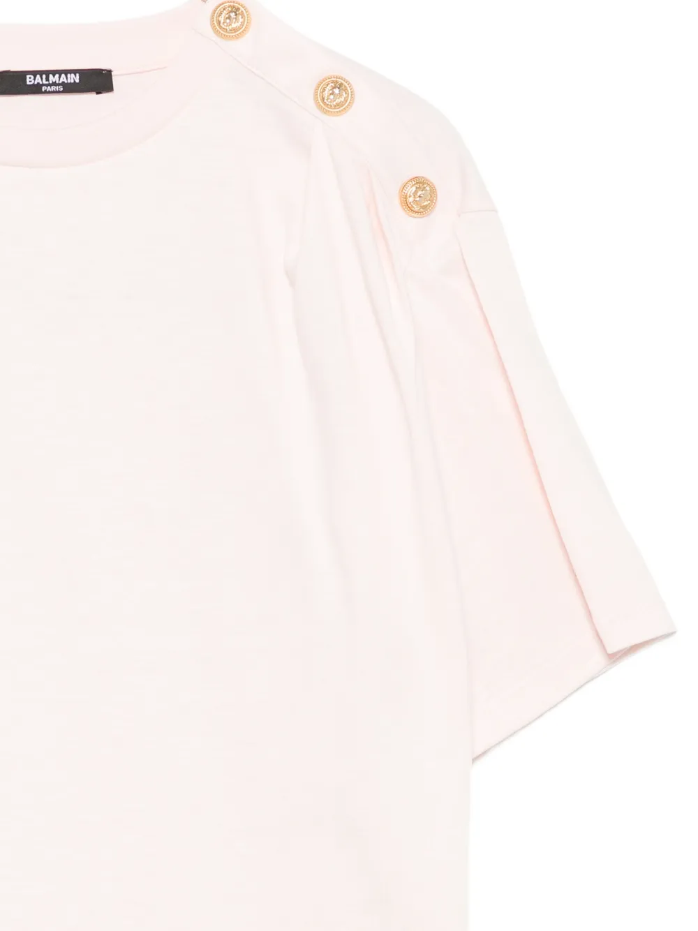 Balmain Kids T-shirt met knoopdetail Roze