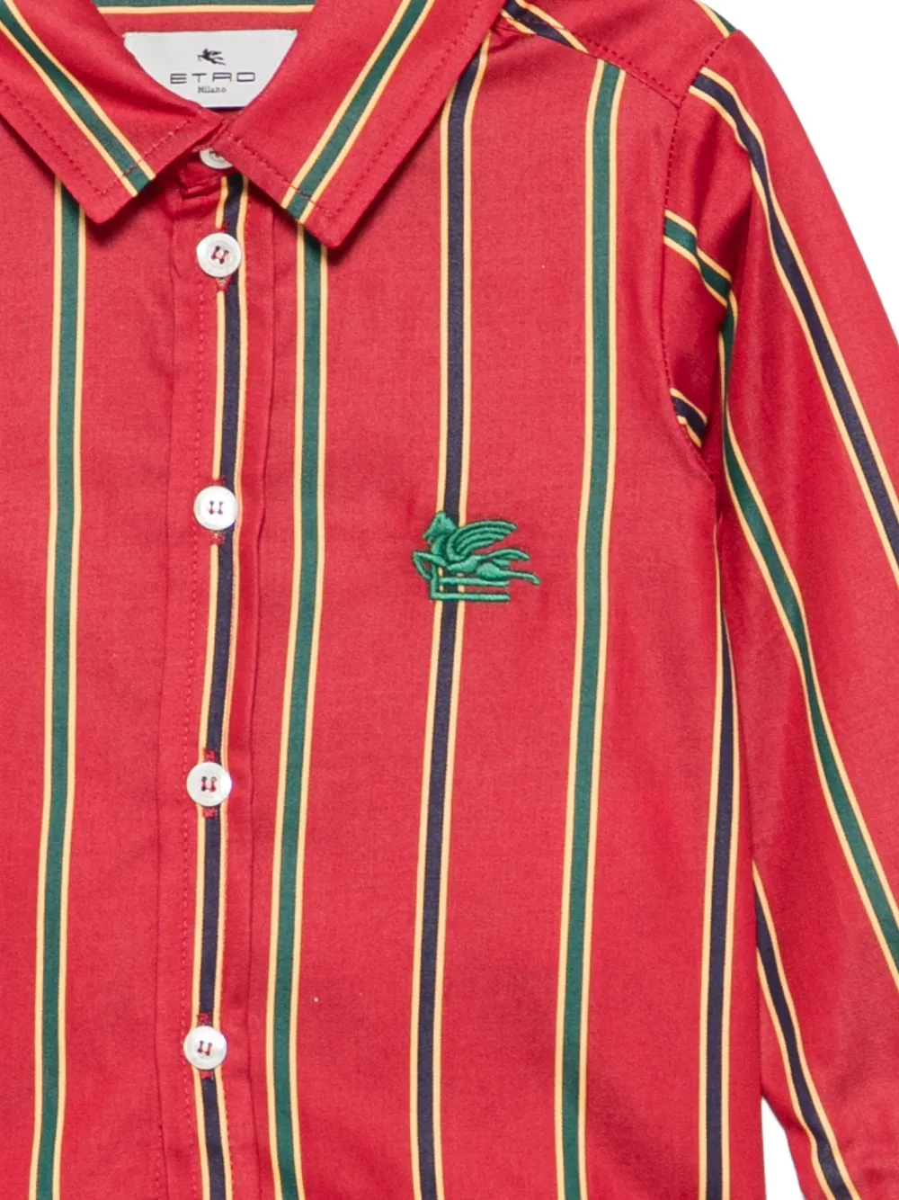 ETRO KIDS Pegaso gestreept shirt Rood