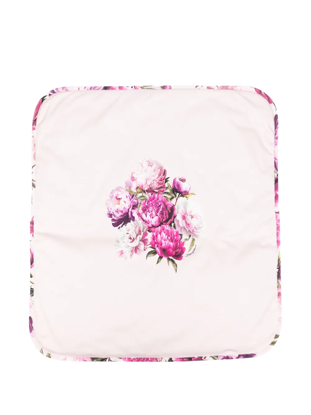 Dolce & Gabbana Kids floral-print baby blanket - Rosa