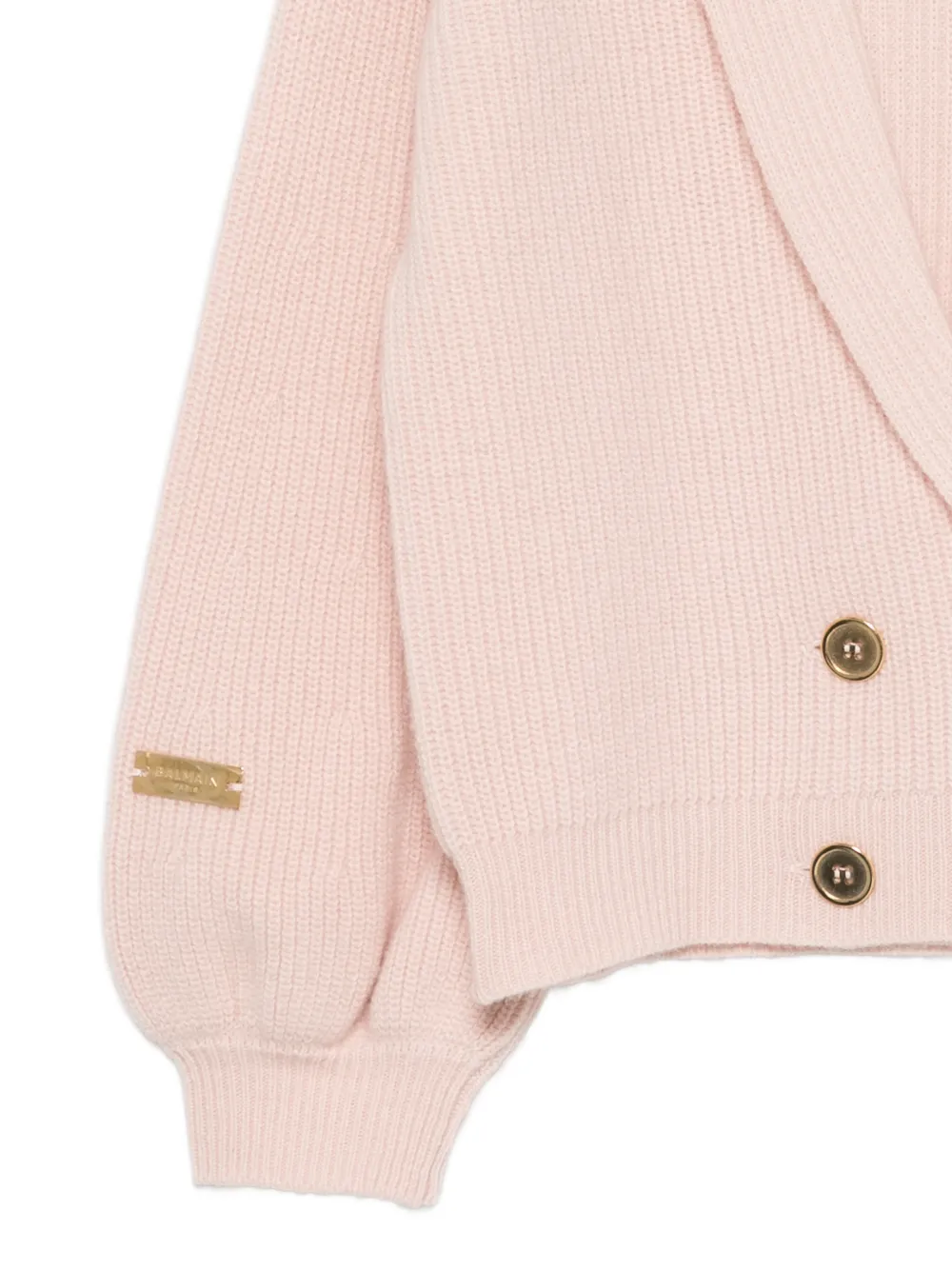 Balmain Kids Vest met sjaalkraag en dubbele rij knopen Roze