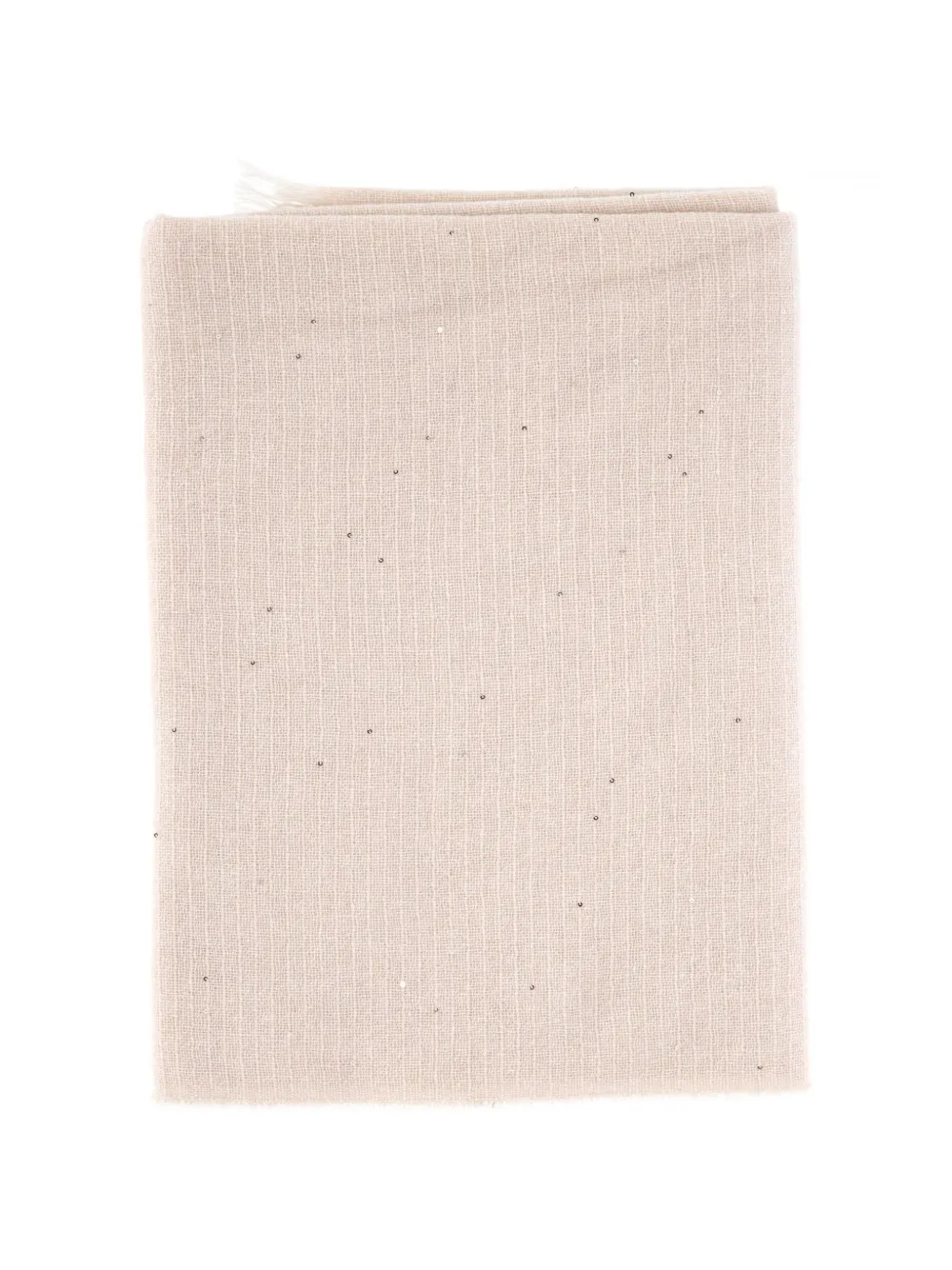 Gran Sasso sequin-embellished frayed scarf - Toni neutri