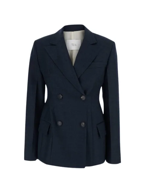 Tela double-breasted peak-lapels blazer
