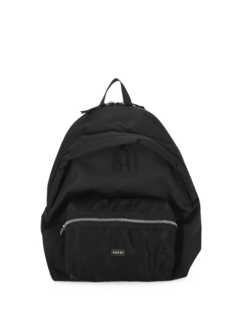 sacai logo-patch zip-fastening backpack