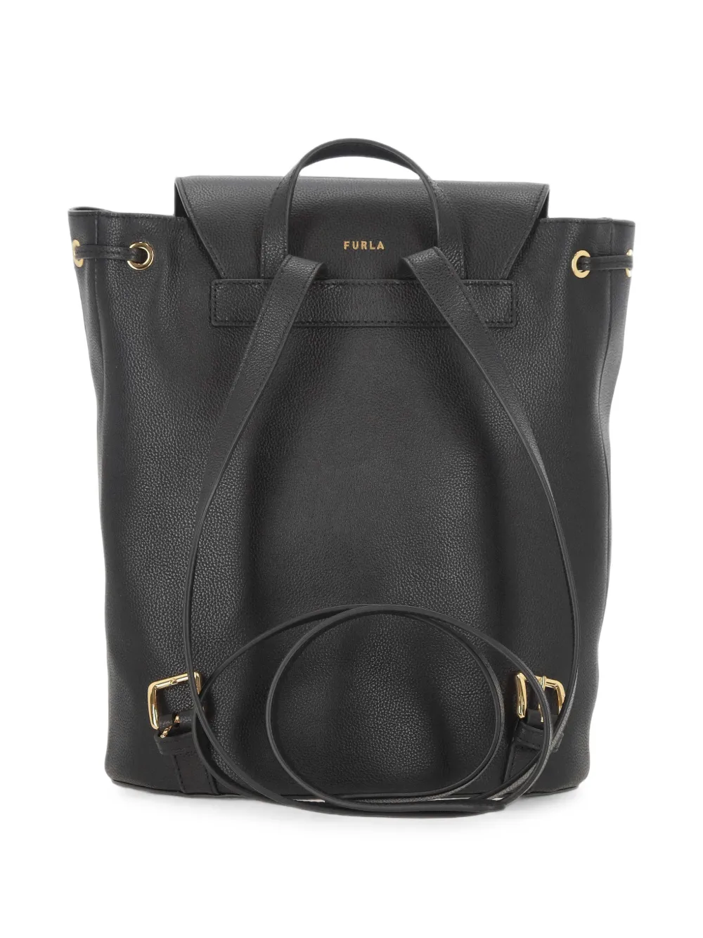 Furla Rugzak van bewerkt leer Zwart