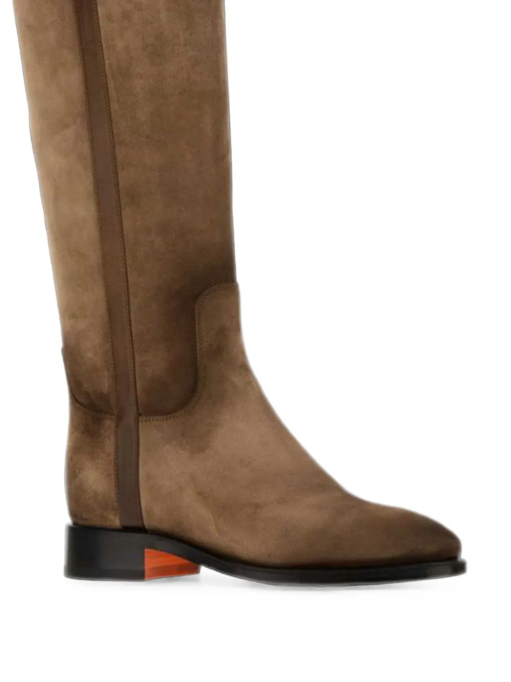 Santoni buckle-detail suede knee-high boots Bruin