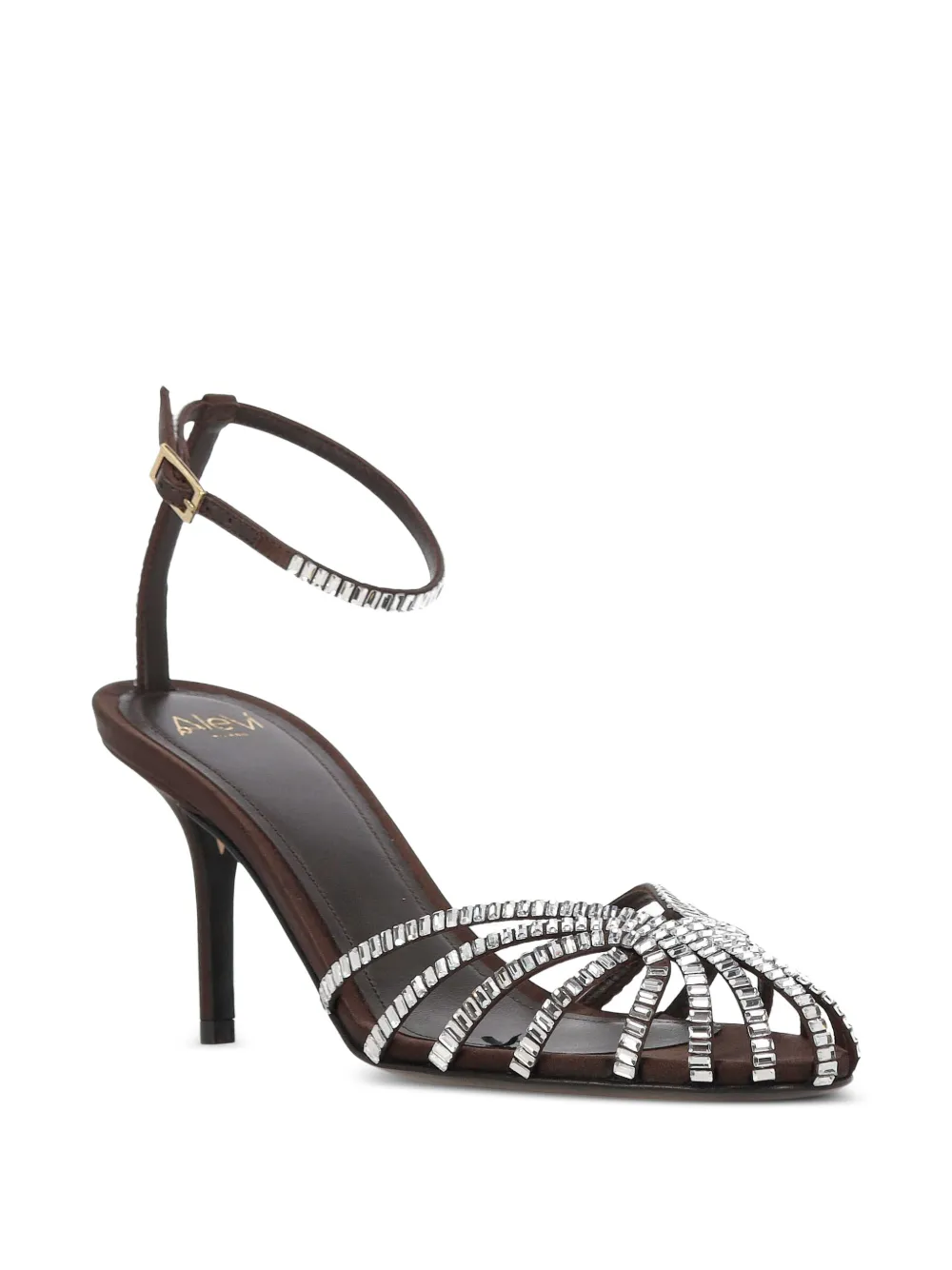 Alevì Penelope Xtal sandalen verfraaid met kristallen Bruin