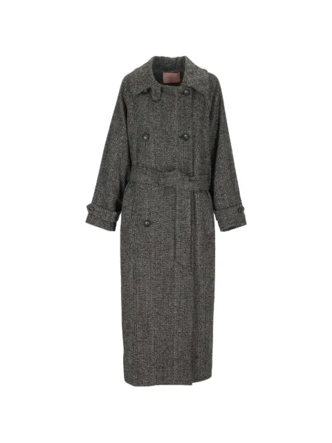 Kristina Ti herringbone-pattern double-breasted coat