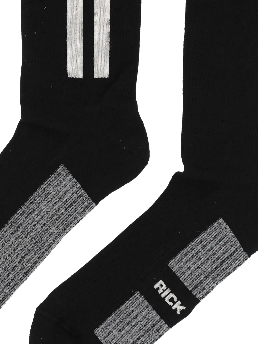 Rick Owens Sokken met gestreepte afwerking en logo-detail Zwart