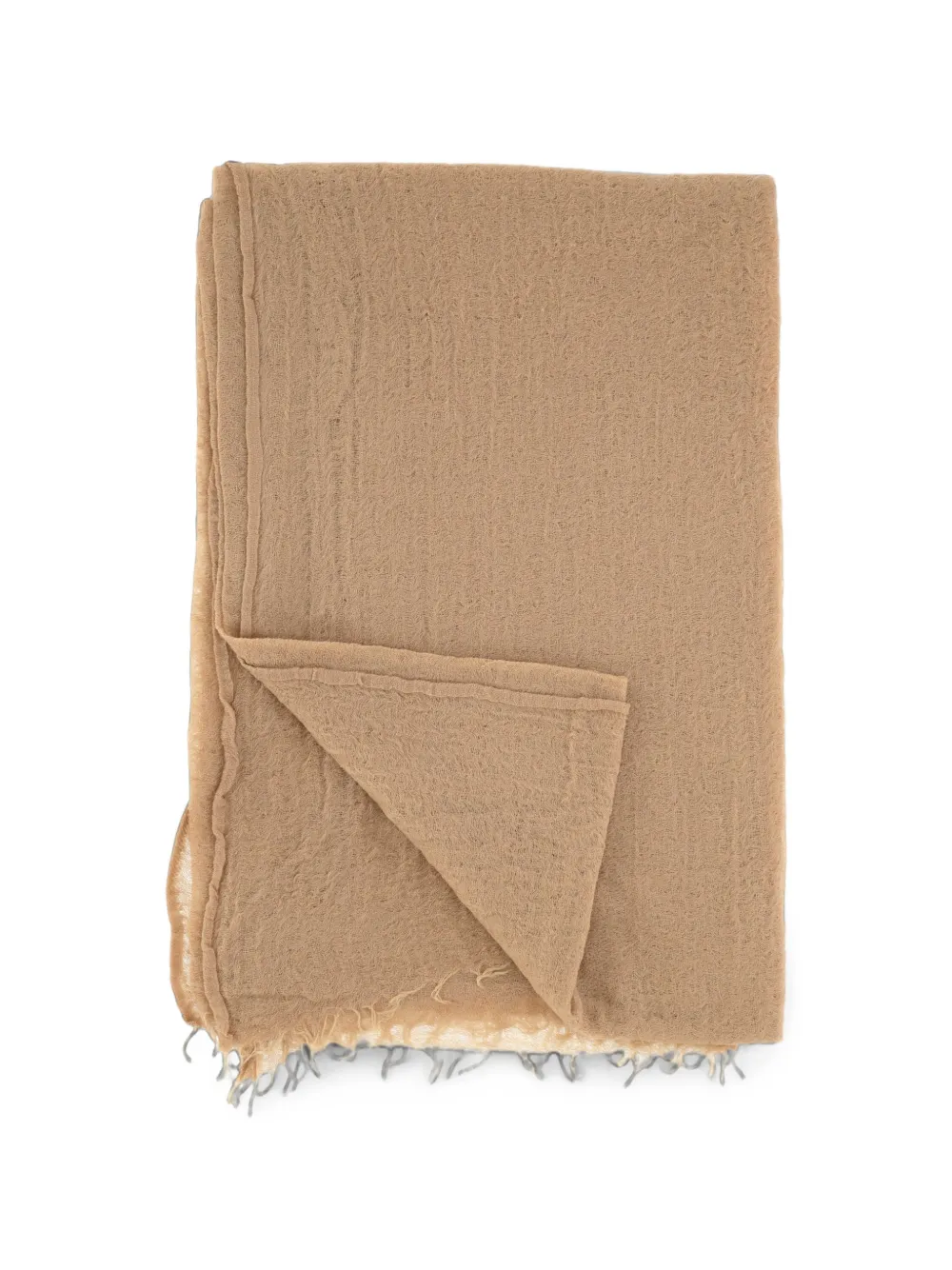 Destin frayed-edge scarf - Nude