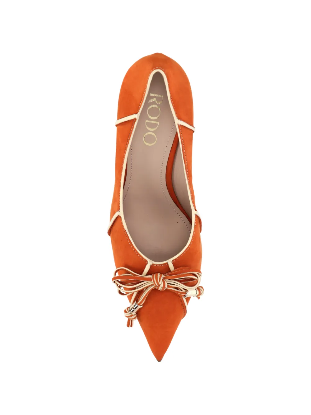 Rodo bow-detail piped pumps Oranje