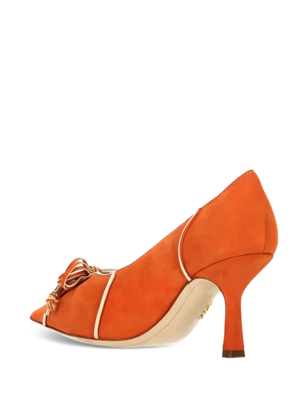 Rodo bow-detail piped pumps Oranje