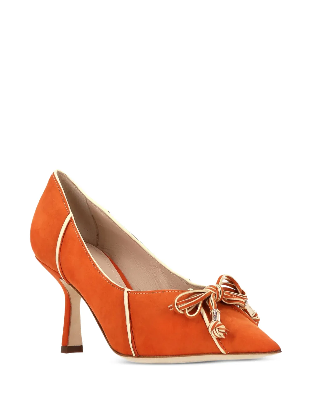 Rodo bow-detail piped pumps Oranje