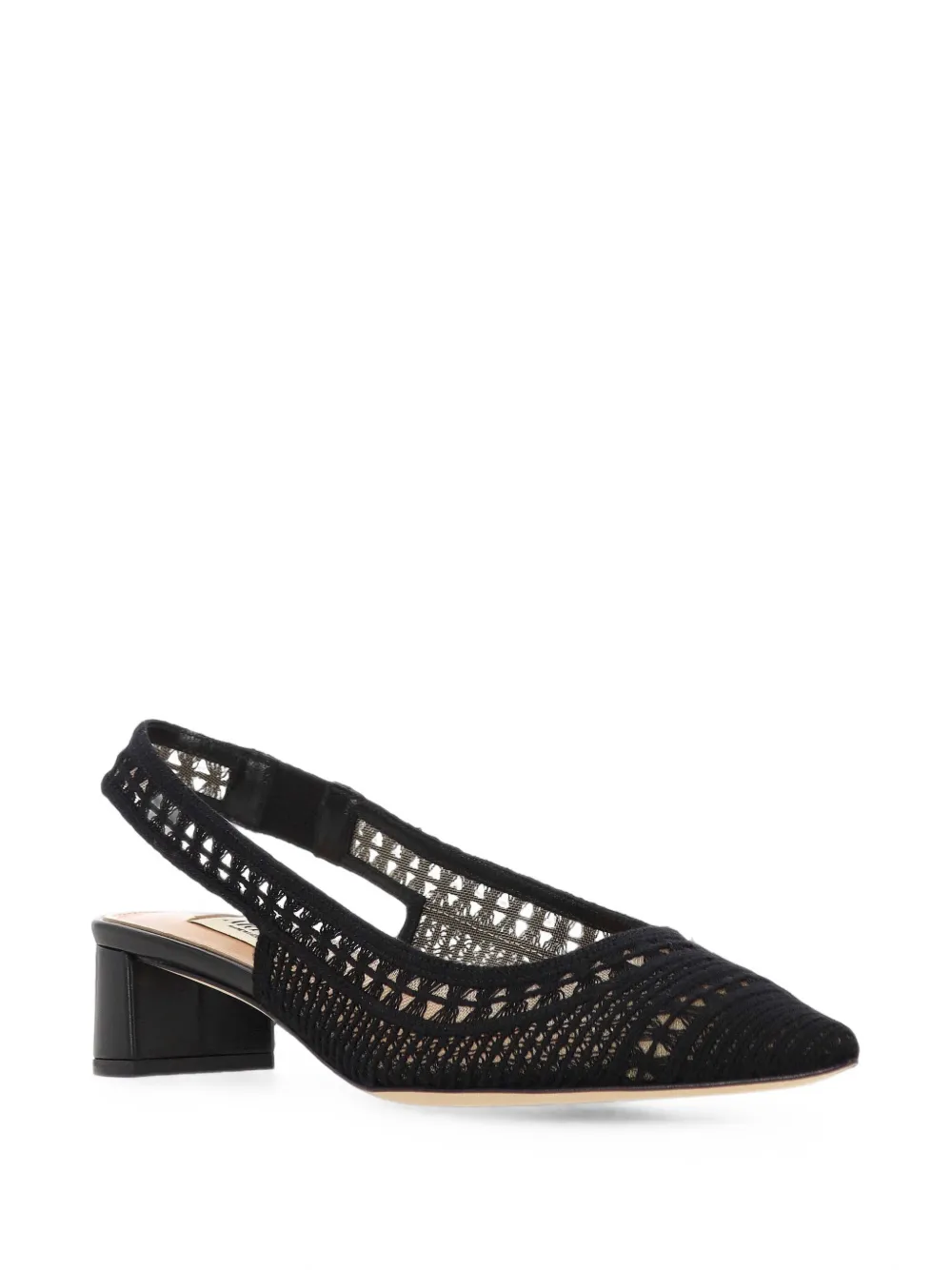 Arteana crochet mesh slingback pumps Zwart