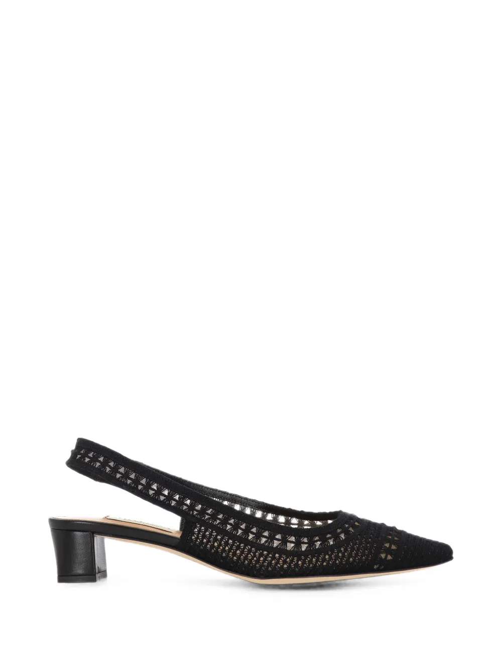 Arteana crochet mesh slingback pumps