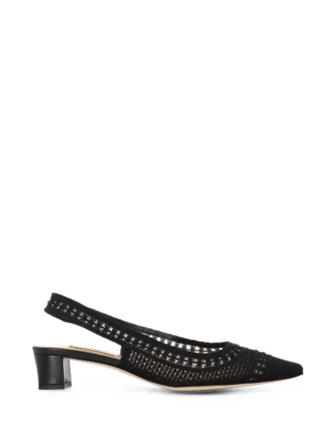 Arteana crochet mesh slingback pumps