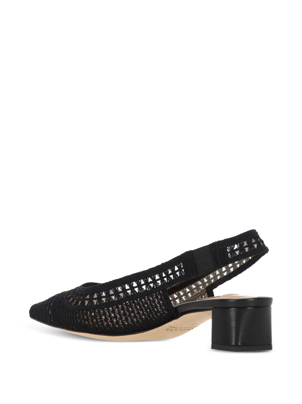 Arteana crochet mesh slingback pumps Zwart
