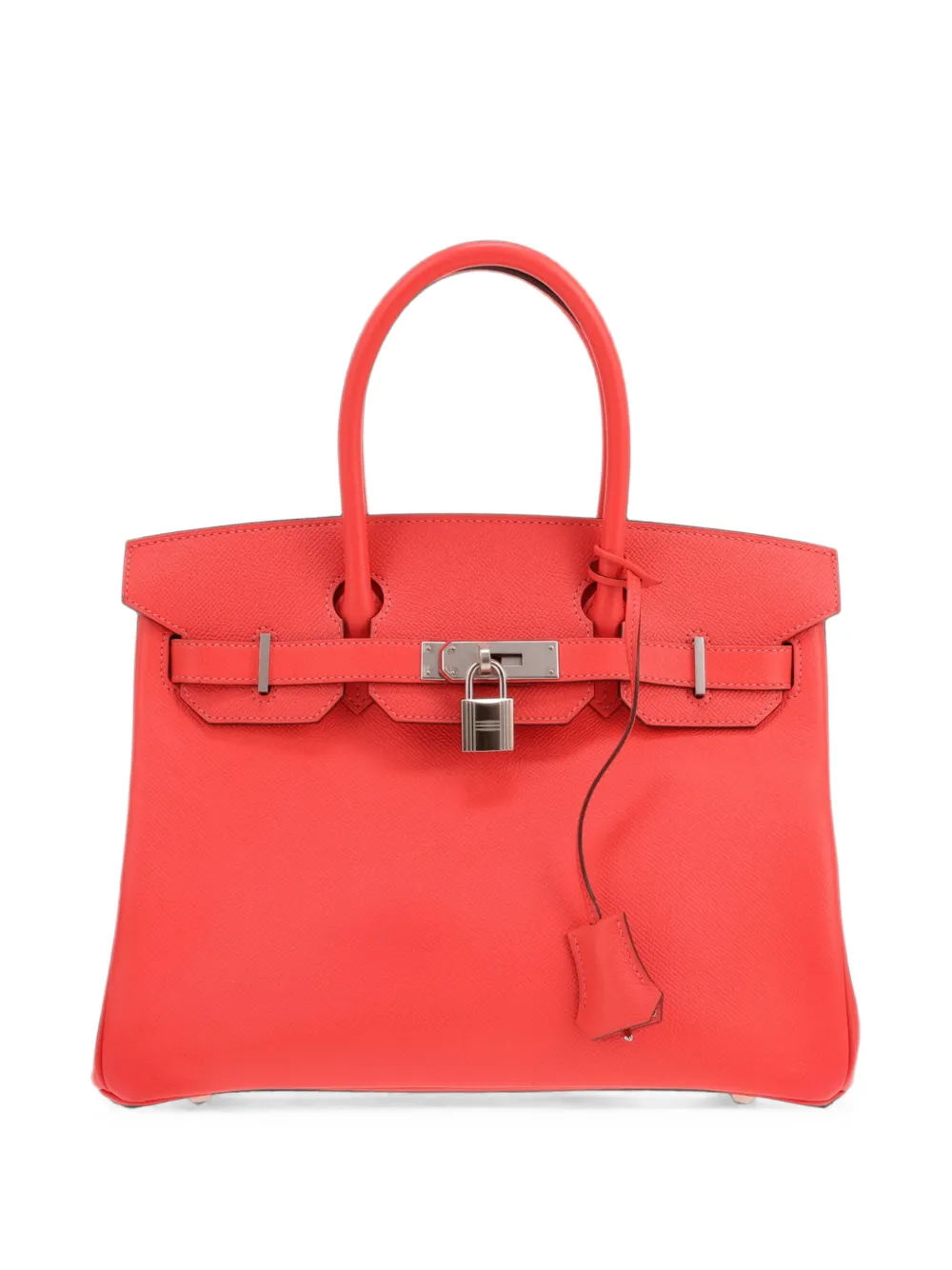 Hermès Pre-Owned 2015 30 Birkin leather handbag - Rosso